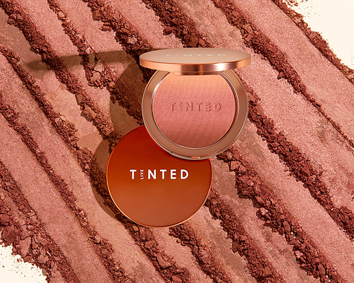 Live Tinted Huebeam natural sunkissed glow on cheekbones.