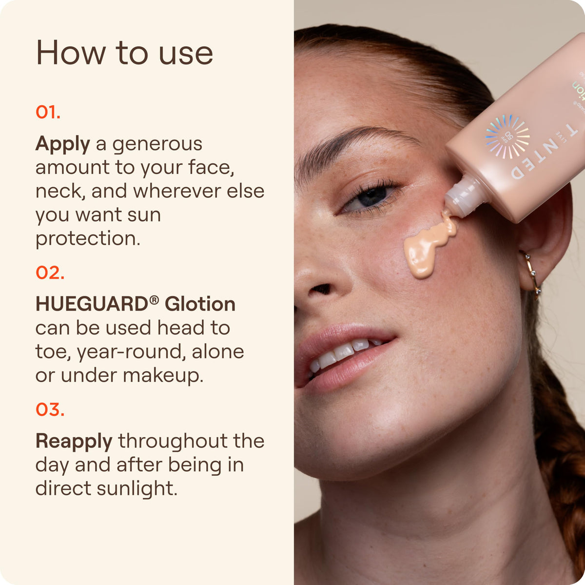 Squalane hydration in Hueguard Glotion nourishes skin throughout the day