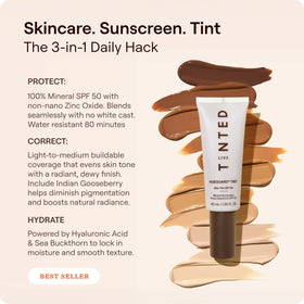 Close-up texture showing light-medium coverage with no white cast