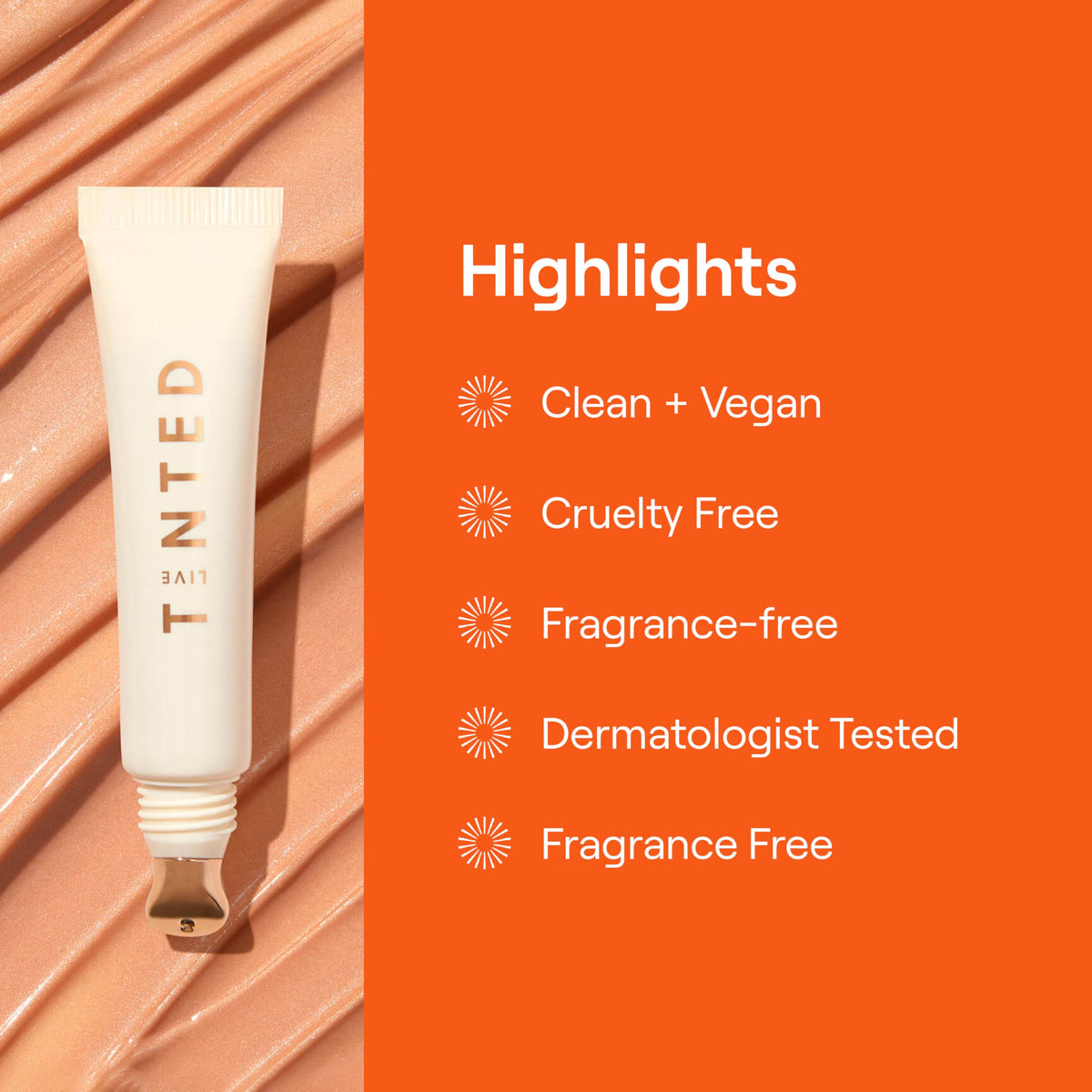 Applied Live Tinted Superhue Eye Cream for a refreshed eye area.