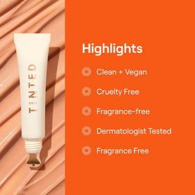 Applied Live Tinted Superhue Eye Cream for a refreshed eye area.