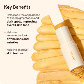 Before-and-after style image showing improved skin tone with Live Tinted Superhue.
