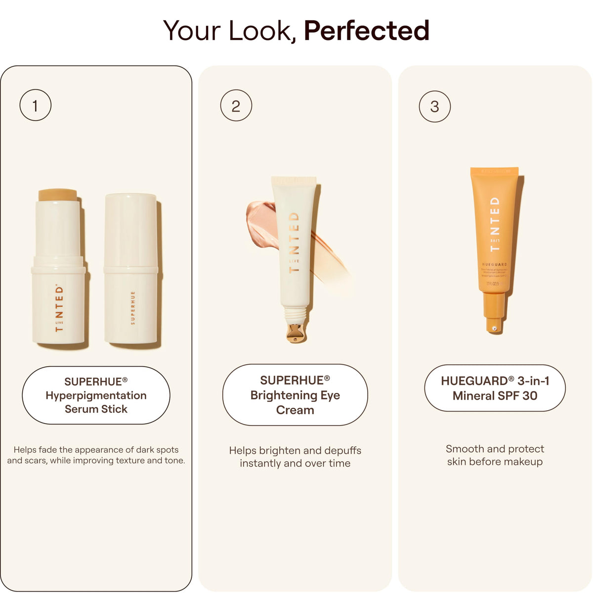 Close-up of balm-to-serum texture ready to apply with Live Tinted.