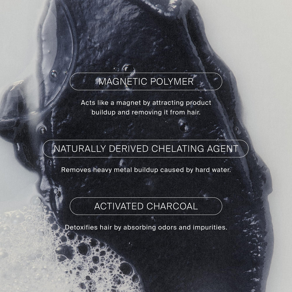 Living Proof Clarifying Detox Shampoo clean-hair close-up showing refreshed strands