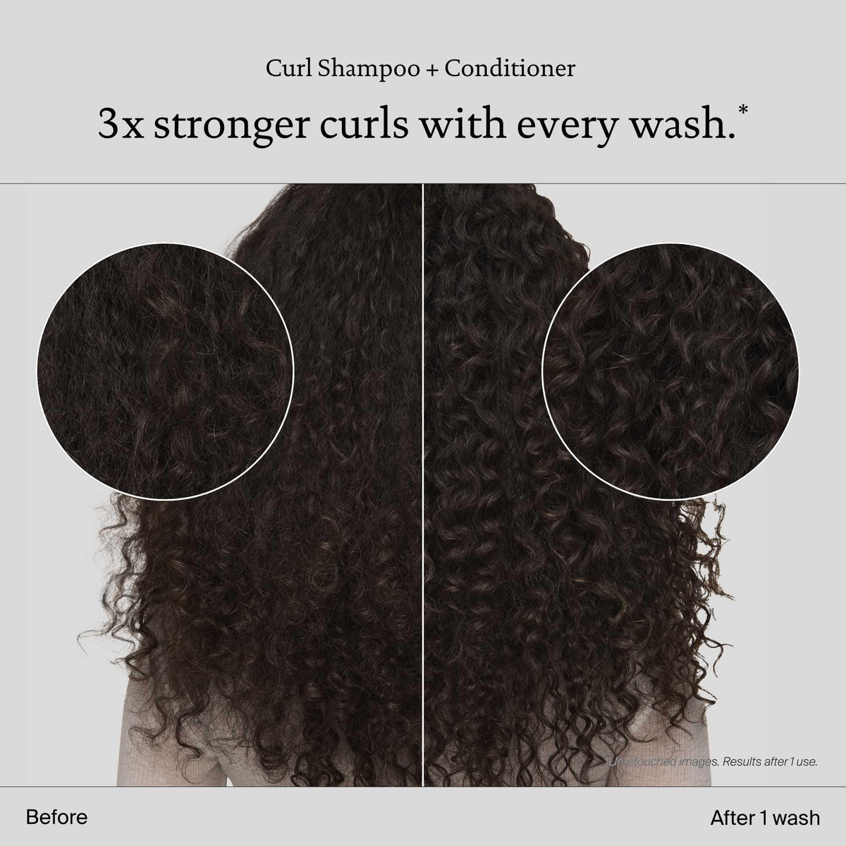 Living Proof Curl Conditioner frizz-free curls ready for styling.