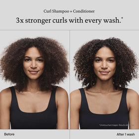 Living Proof Curl Conditioner pump for easy dispensing during detangling.