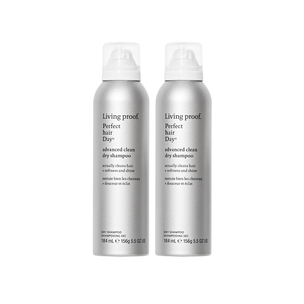 Living Proof Dry Shampoo bottle 5.5 oz showing compact packaging for quick refresh