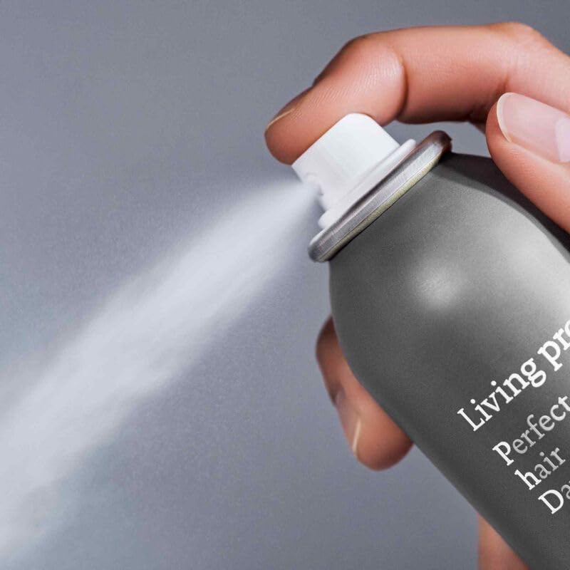 Living Proof Dry Shampoo Gift Bundle fragrance release captured as crisp, fresh scent lingers.