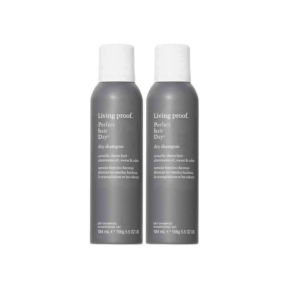 Living proof dry shampoo bottle front view for on-the-go refresh