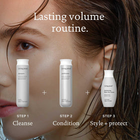 Living Proof Full Conditioner bottle emphasizes uplifting fragrance notes.