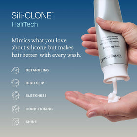 Living Proof Full Conditioner on glossy hair with lift and bounce.