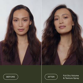 Living Proof hair after application shows revived, voluminous finish.