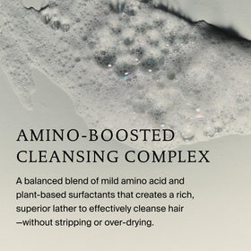 Living Proof Perfect Hair Day Shampoo foamy rinse showing cleansing without residue