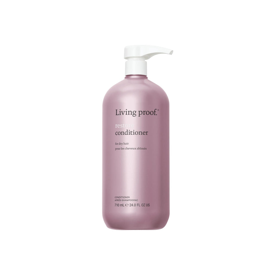 Living Proof Restore Conditioner bottle boosts smoother, shinier hair.