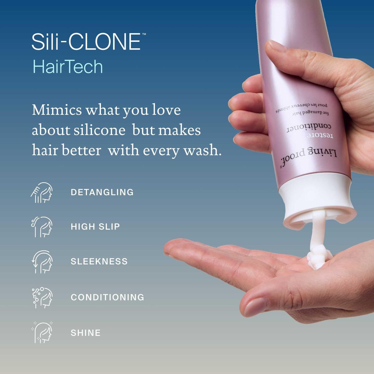 Living Proof Restore Conditioner luxurious fragrance enhances your shower routine.