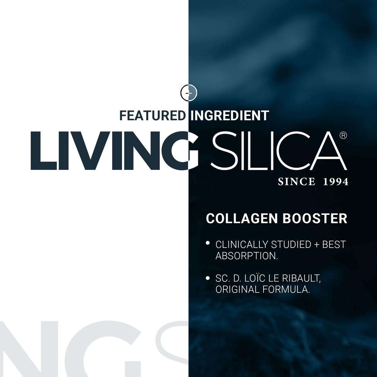 Living Silica Orgono gel bottle shown as travel-friendly skincare option.