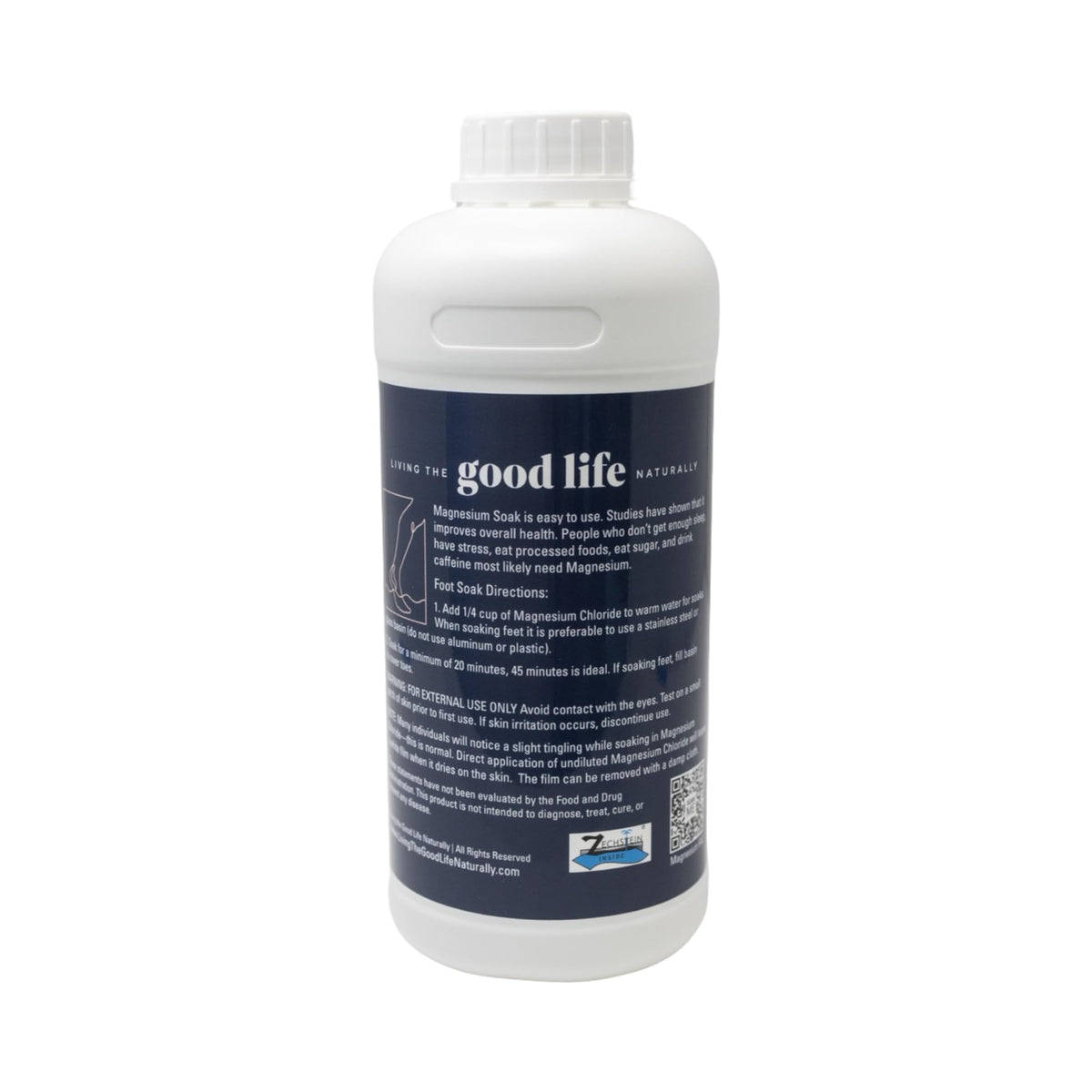 Living the Good Life Naturally magnesium soak in skin-care scene for moisturized, refreshed skin