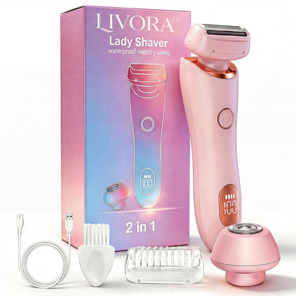 Livora 2.0 SilkGlide foils provide a close, nick-free shave on legs and bikini