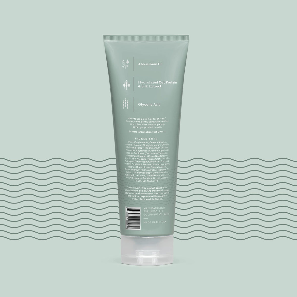 Abyssinian Oil in LivSo conditioner highlights natural hydration benefits