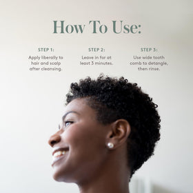 Applying LivSo conditioner detangles hair and improves manageability