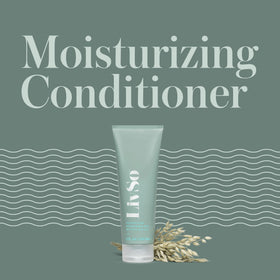 Creamy LivSo conditioner texture close-up shows rich moisture without weighing hair