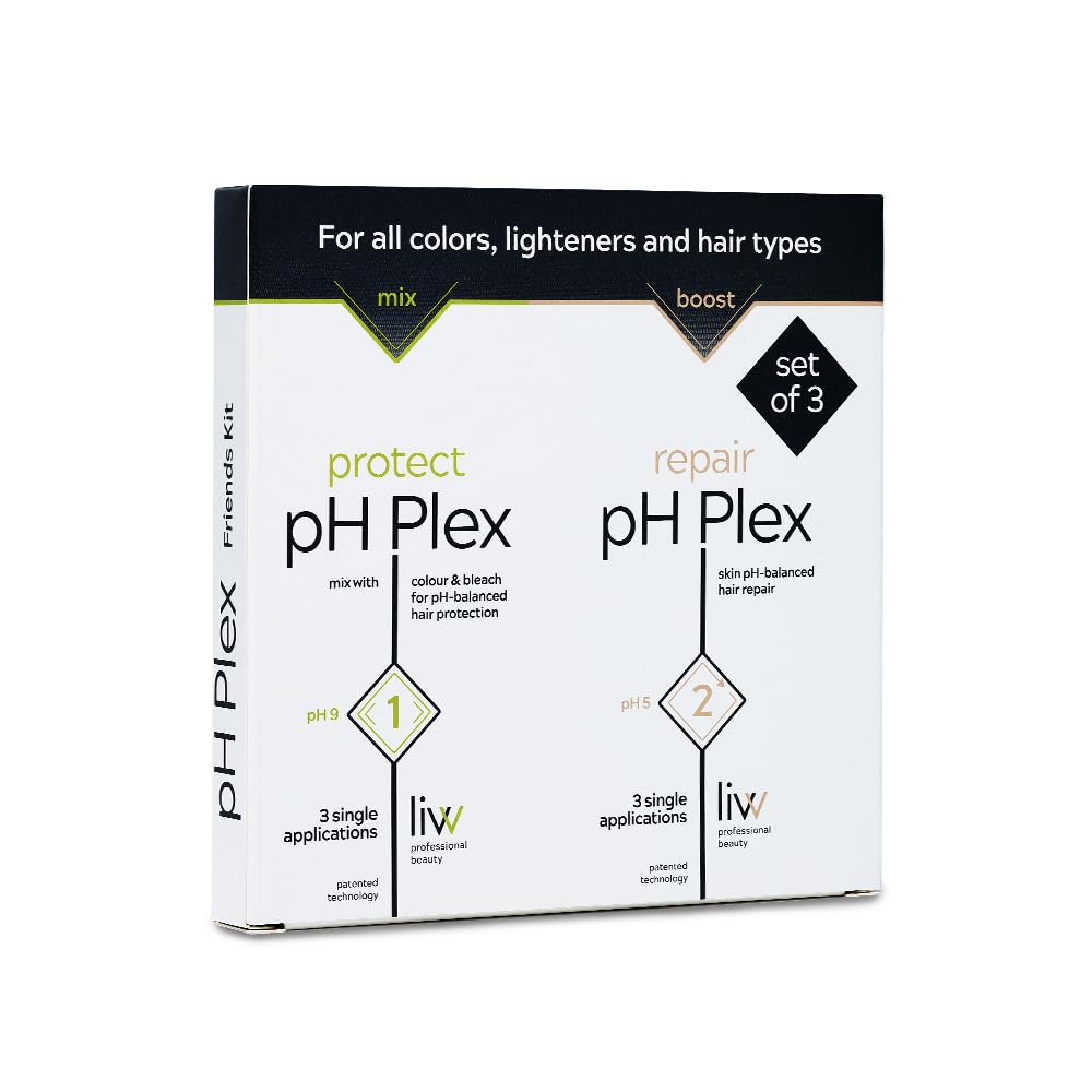 LIW pH Plex Steps 1 Protect sachet packaging safeguarding hair during at-home color.