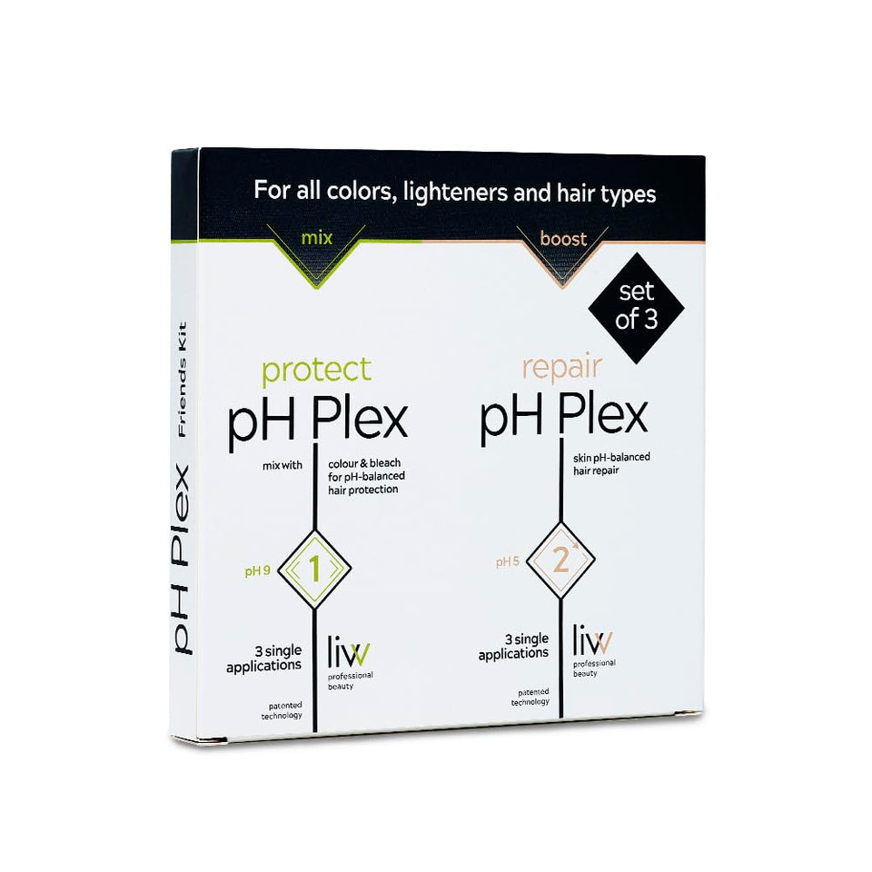 LIW pH Plex Steps 1 Protect sachet packaging safeguarding hair during at-home color.