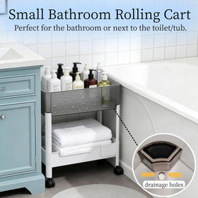 LIWNYRK durable plastic cart with lockable casters for easy maneuvering.