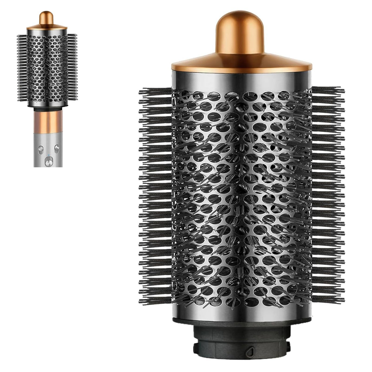 Liwoowe large round volumizing brush for Dyson Airwrap attachment adds lift and quick volume.