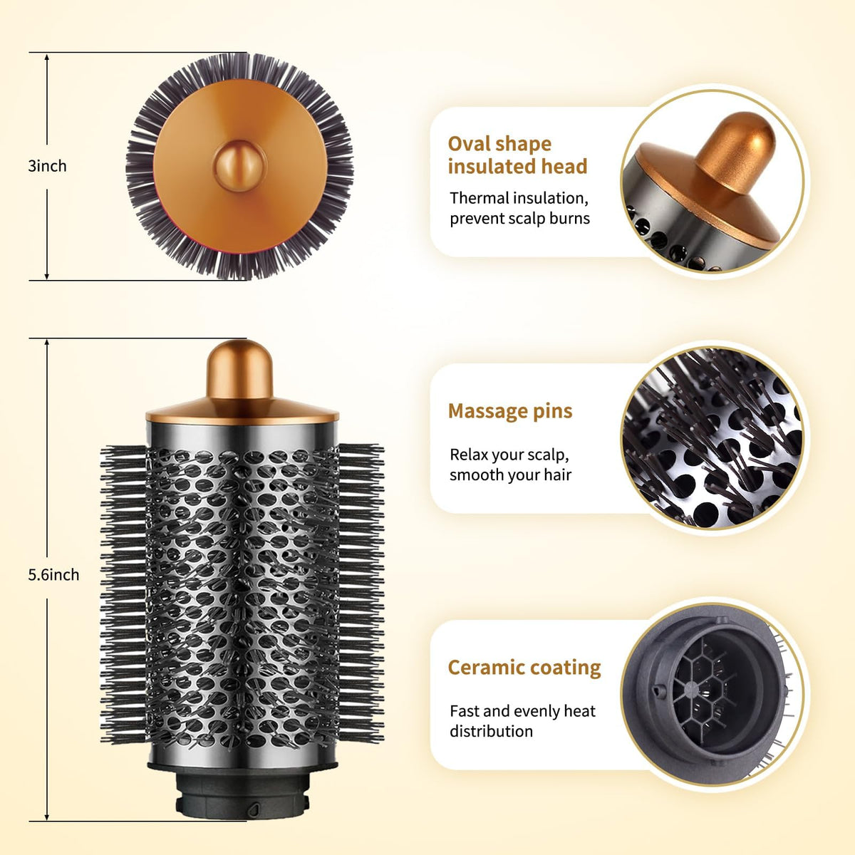Liwoowe brush for long hair provides volume and quicker styling.