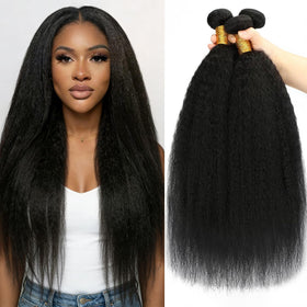 LIXION kinky straight bundles 18-inch pack for full natural volume.