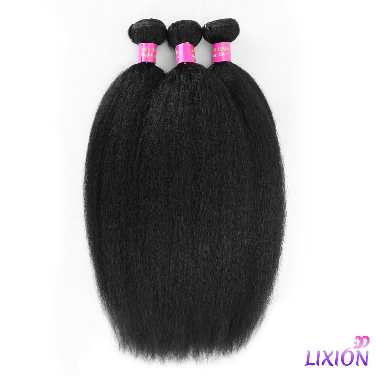 LIXION natural black color ready for dyeing or styling.