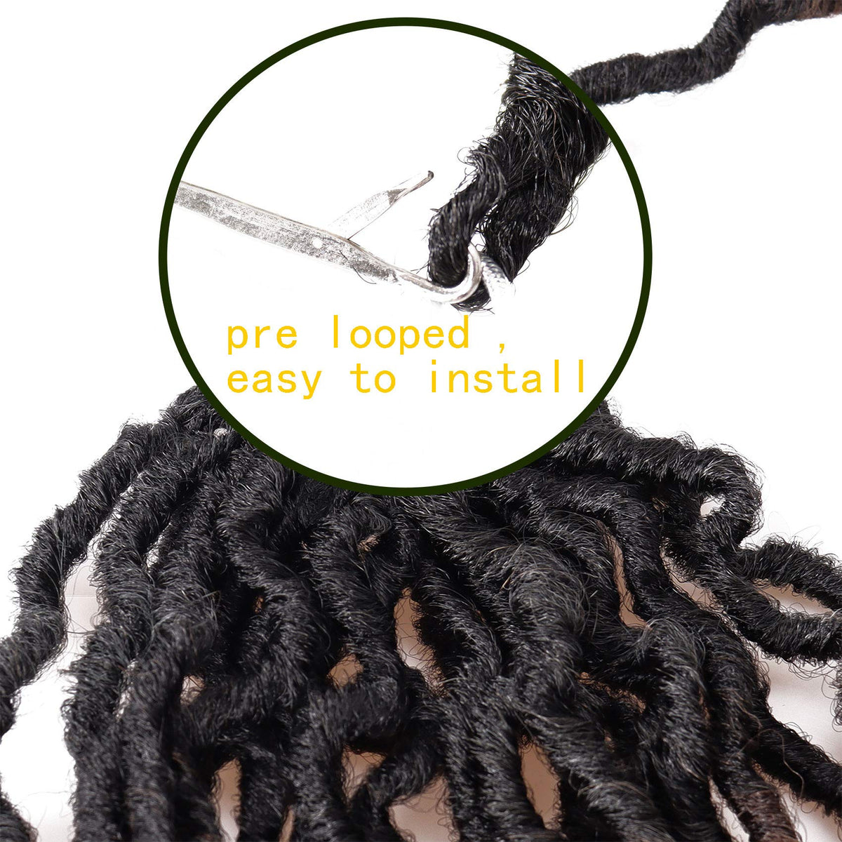 LIYATE Goddess faux locs curl-waves texture close-up