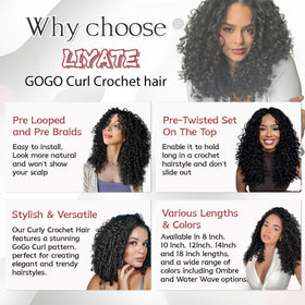 LIYATE Gogo Curl soft synthetic fiber with lightweight feel.