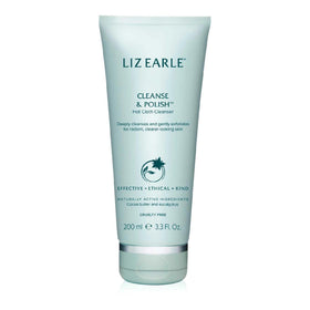 Liz Earle Cleanse & Polish bottle showing easy daily cleansing for all skin types