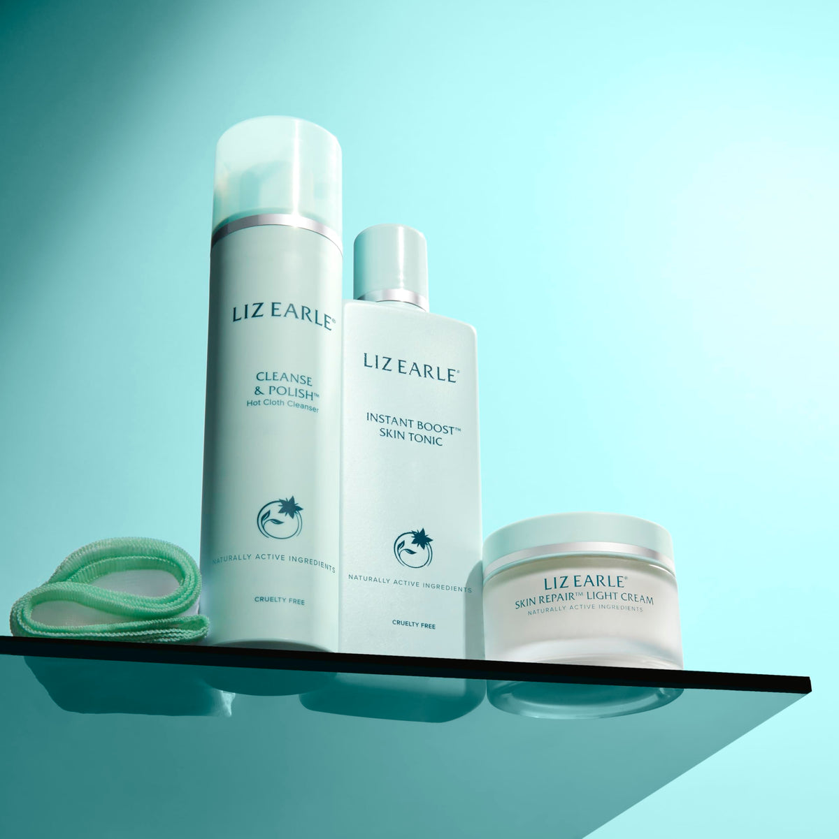 Liz Earle Cleanse & Polish packaging box designed for daily ritual.
