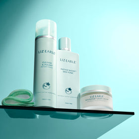 Liz Earle Cleanse & Polish packaging box designed for daily ritual.