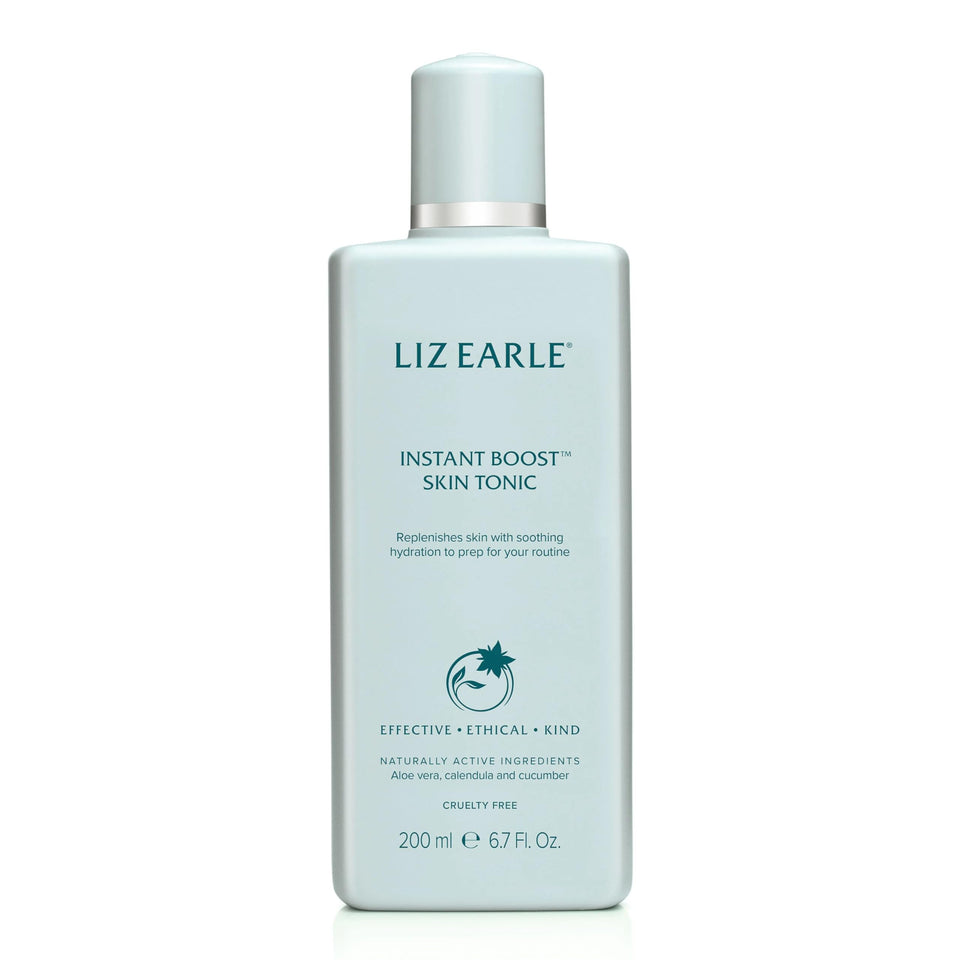 Liz Earle Instant Boost Skin Tonic bottle with hydrating formula for refreshed skin.