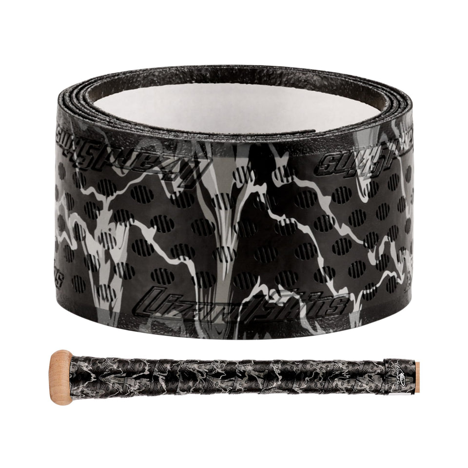 Lizard Skins DSP Ultra Bat Grip carbon camo, front view, improves grip