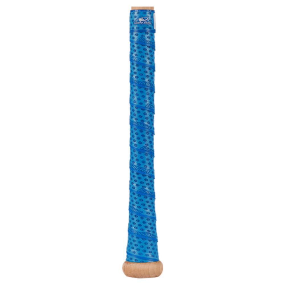 DSP Ultra Bat Grip Polar Blue on a bat shows full adhesive back for easy install