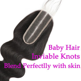 Lizourey middle-part closure installs quickly with invisible hairline