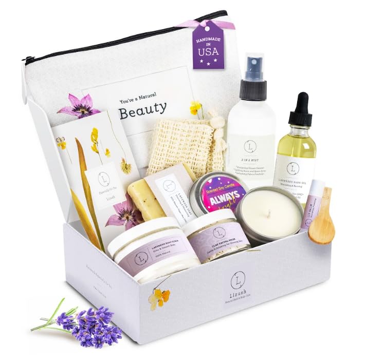Lizush lavender gift box ready for at-home spa rituals