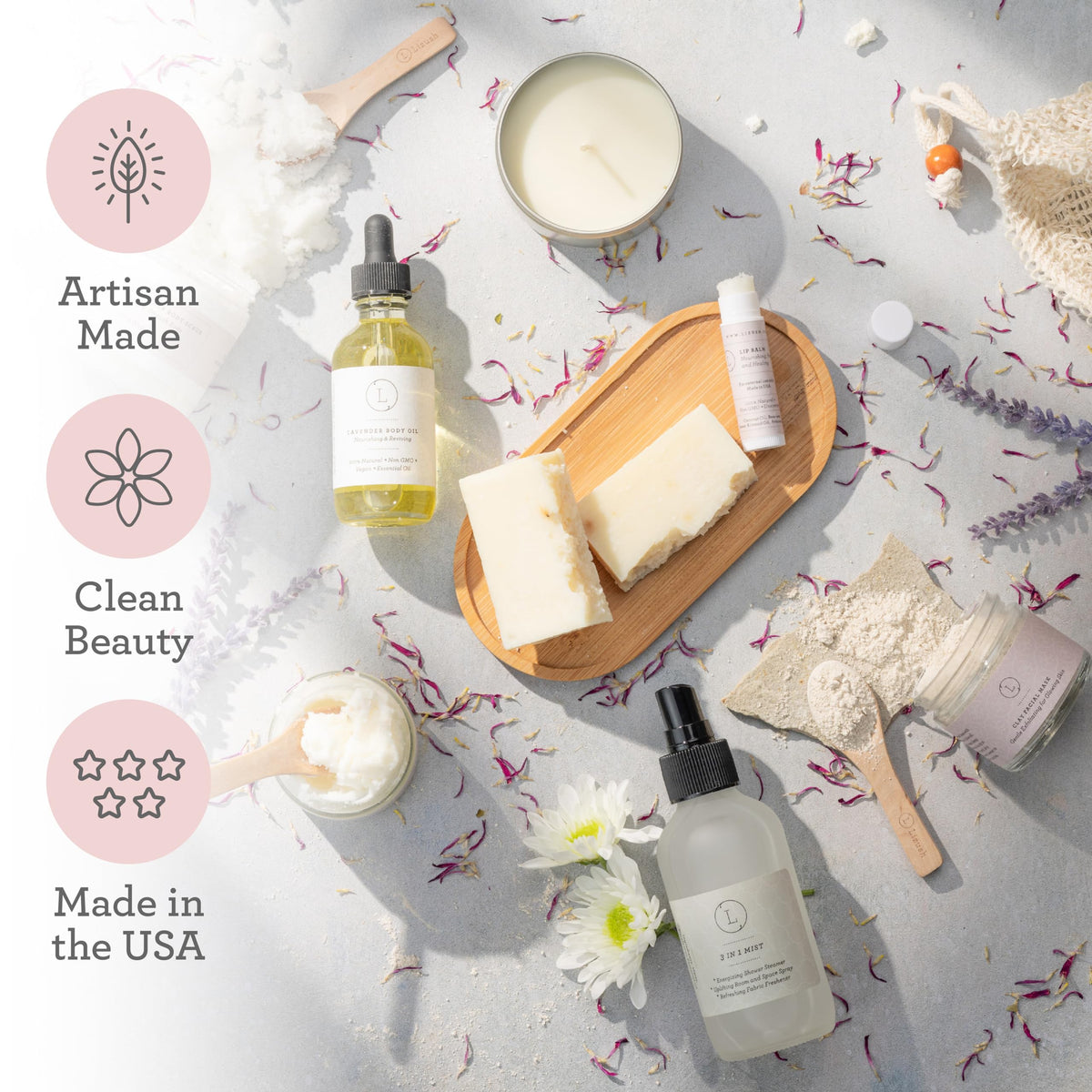 Lizush lavender shower mist for a refreshing aroma