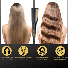 Lizze Supreme 1.5 Pro flat iron heat-up display demonstrates fast readiness.