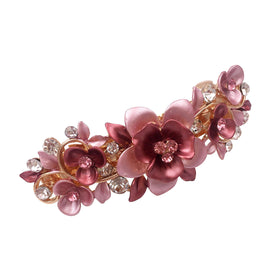 Lizzie Kay blue flower barrette, adds sparkle to half-up styles