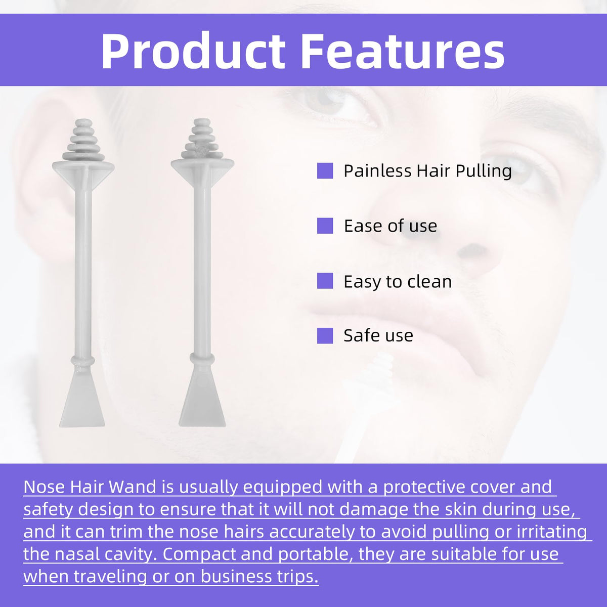 LJZP ABS plastic nose wax sticks with smooth, burr-free surface