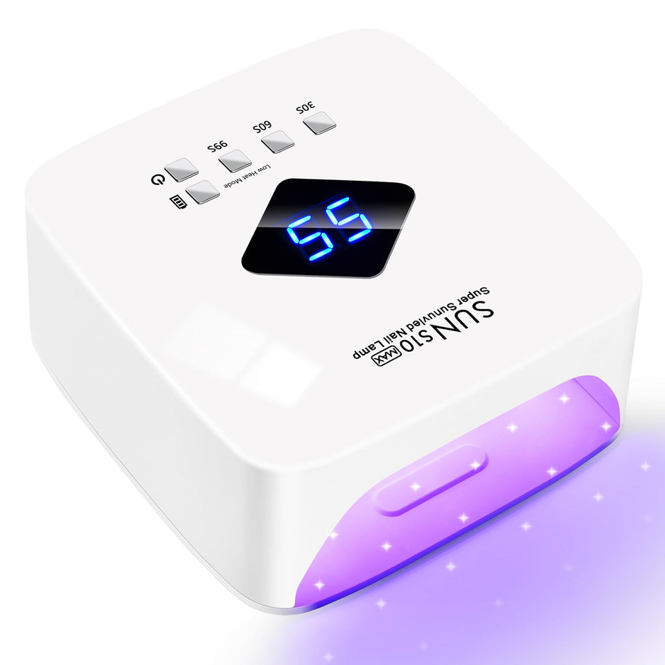 LKE cordless UV nail lamp front view for fast gel curing at home
