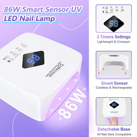LKE cordless UV nail lamp side view showing compact profile