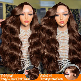 LKJY HD 13x6 transparent lace front wig for seamless scalp