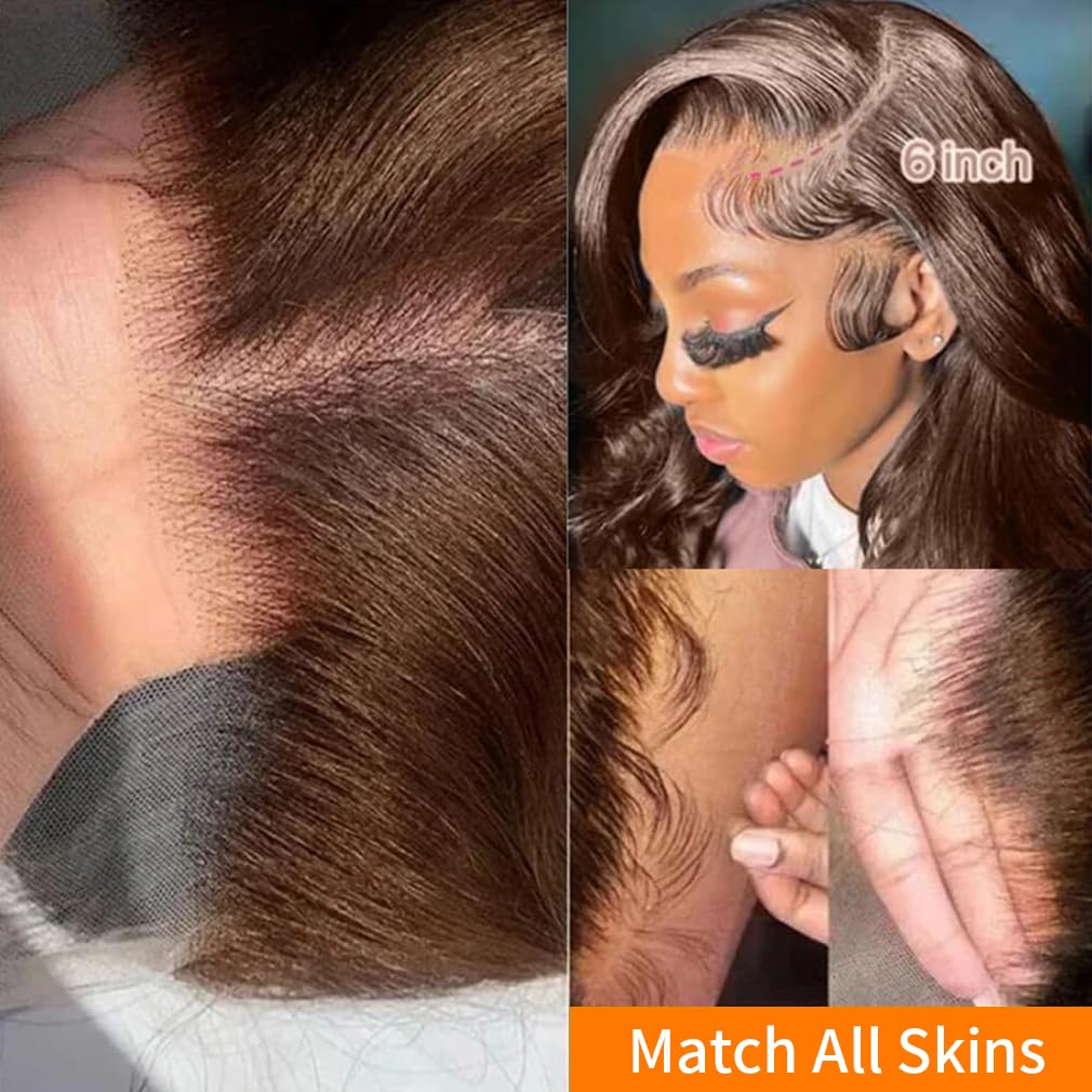 LKJY pre-plucked baby hairs brown wig for easy styling